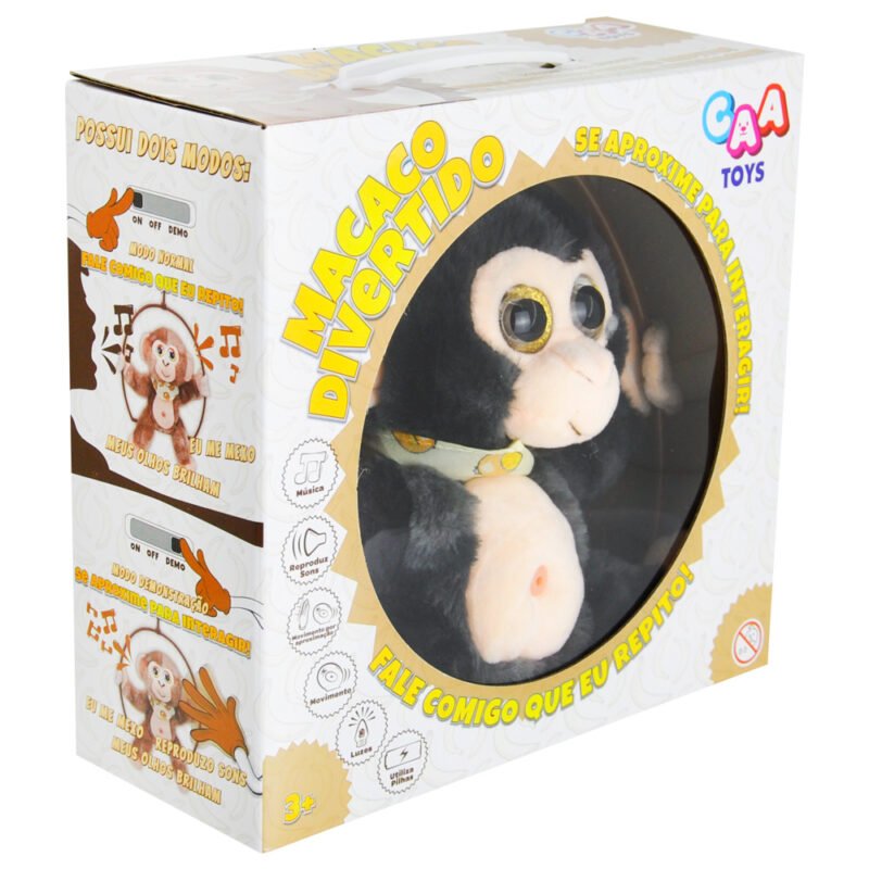 Pelúcia com Mecanismo Macaco Divertido 25cm