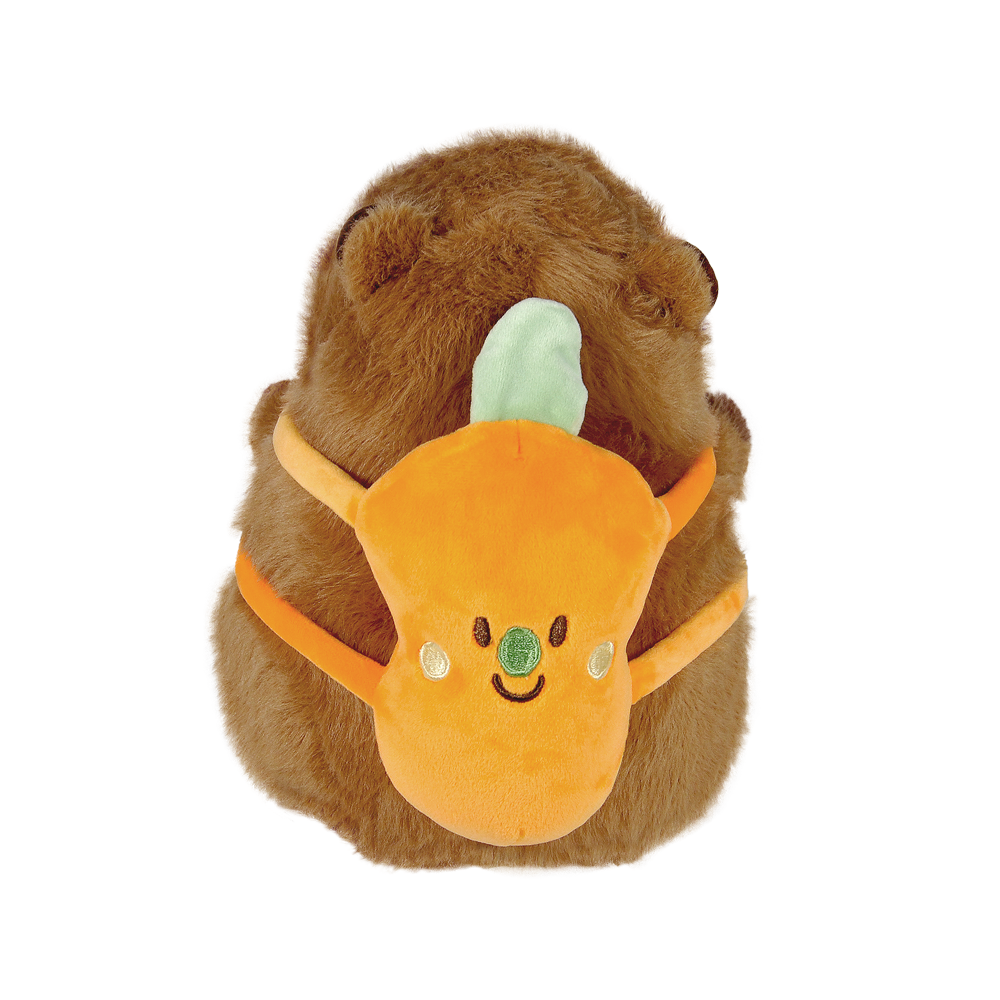 Pelúcia Capivara Mochilinha Frutas 20cm