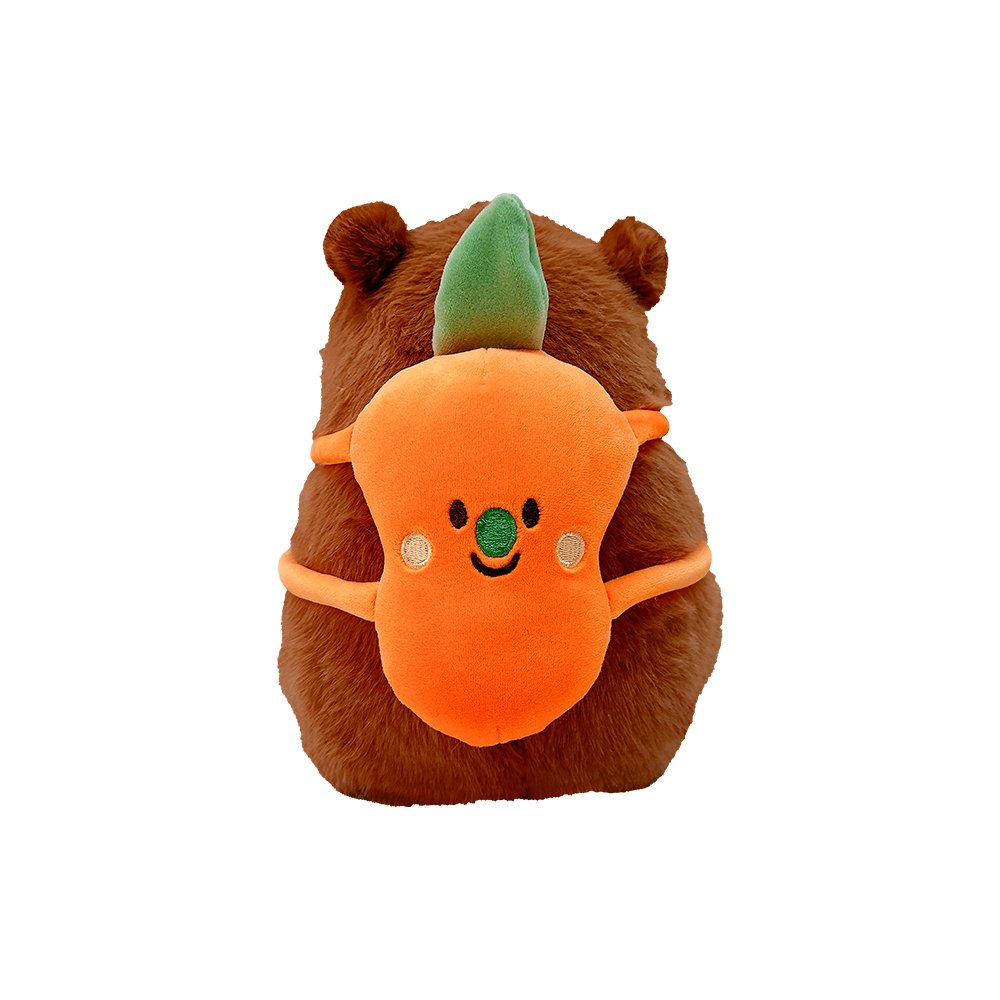 Pelúcia Capivara Mochilinha Frutas 20cm