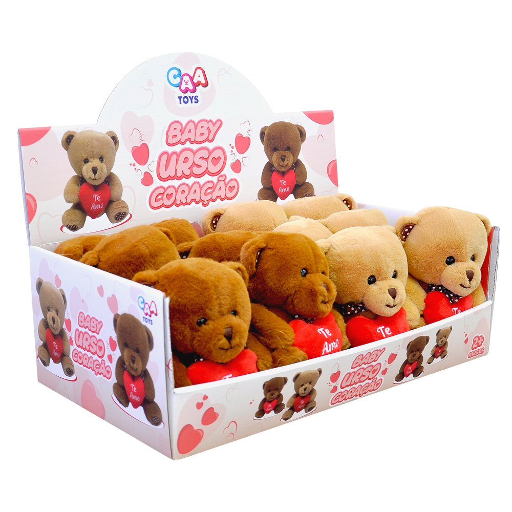 Pelúcia Baby Urso Coração 15cm