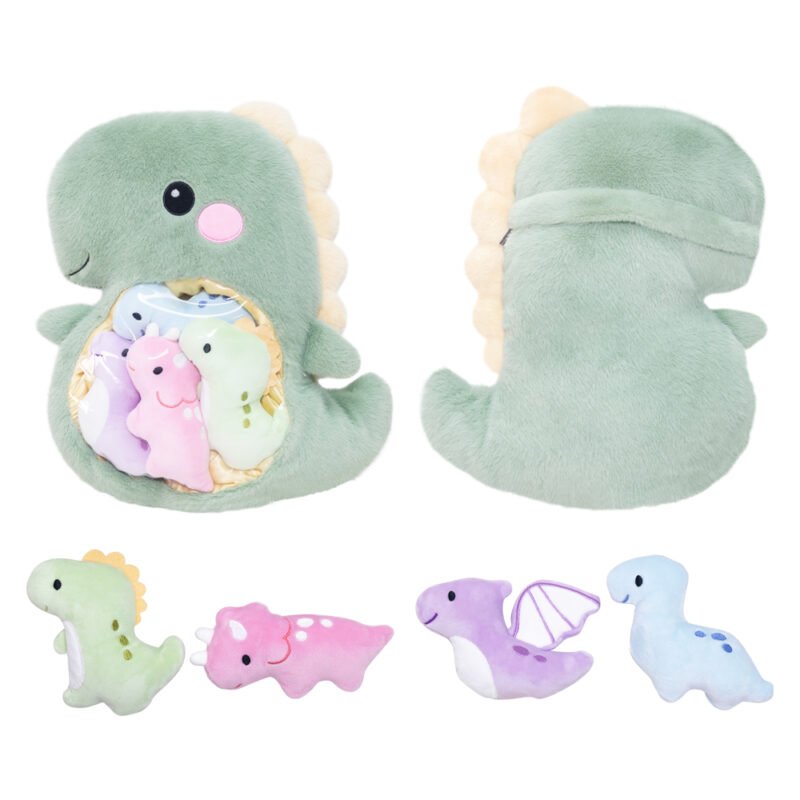 Pelúcia Baby Dino com Filhotes