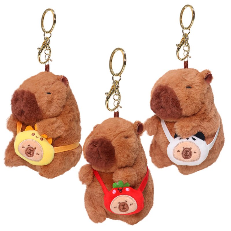 Pelúcia Chaveiro Capivara Bolsinha 11cm