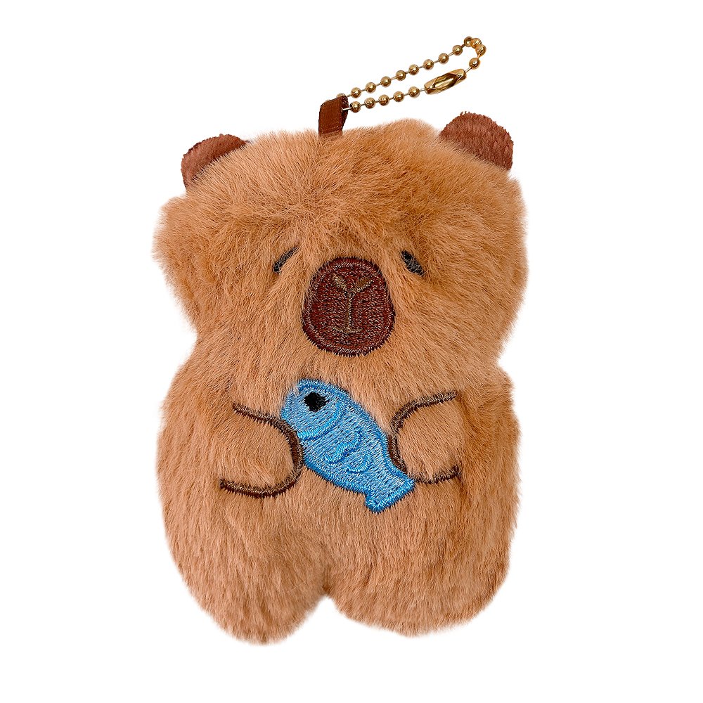 Pelúcia Chaveiro Capivara Divertida Kit com 3 peças